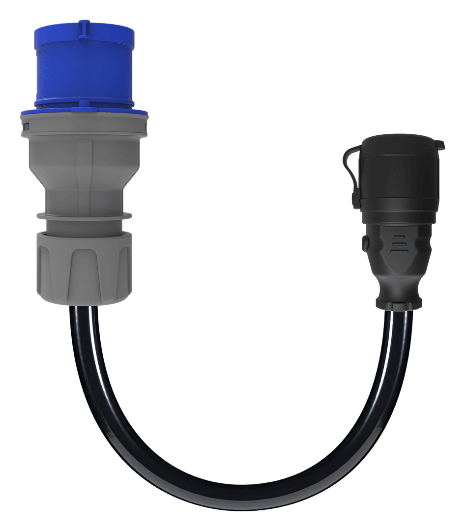Cee Norm Adaptör · 3/32A Plug → 1/16A Plug