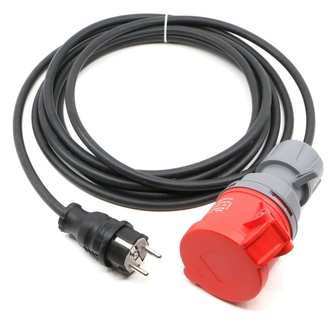 Seyyar Uzatma Kablosu (Cee Norm) · 10 m · 1/16A Plug → 5/32A Plug