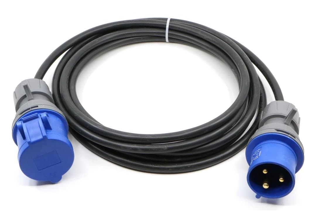 Seyyar Uzatma Kablosu (Cee Norm) · 10 m · 3/32A Plug → 3/32A Plug
