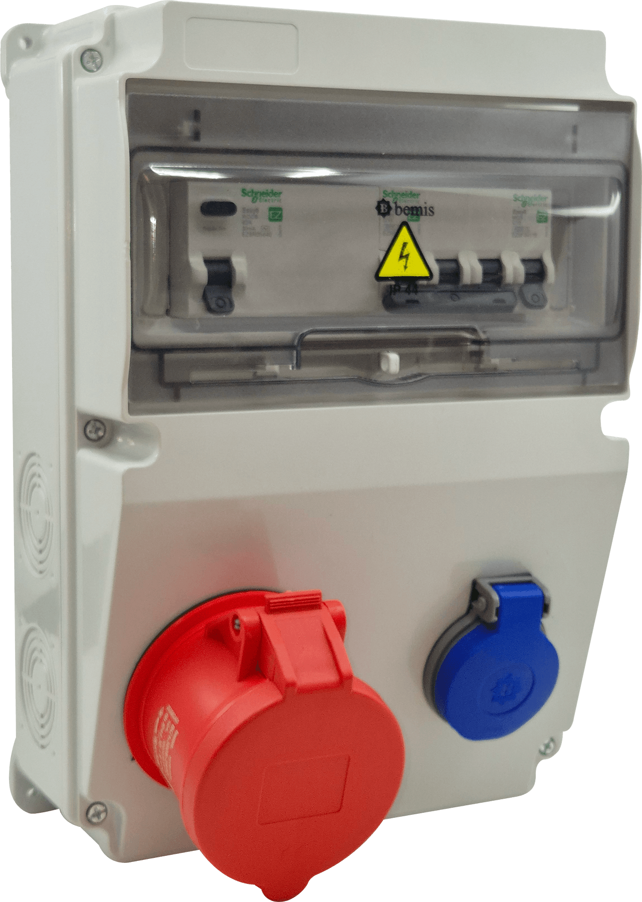IP44 Kombinasyon · 1× Trifaze 32A + 1× Schuko 16A