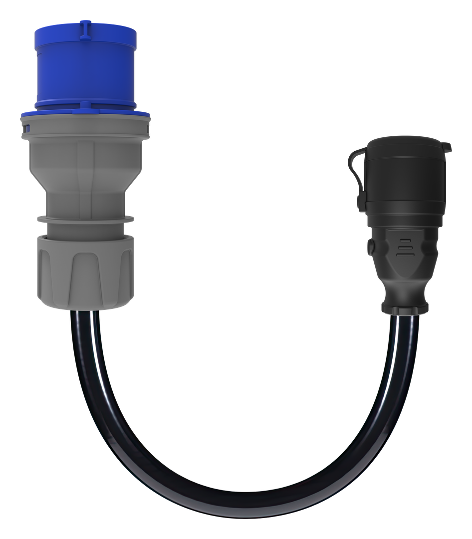 Cee Norm Adaptör · 3/32A Plug → 1/16A Plug