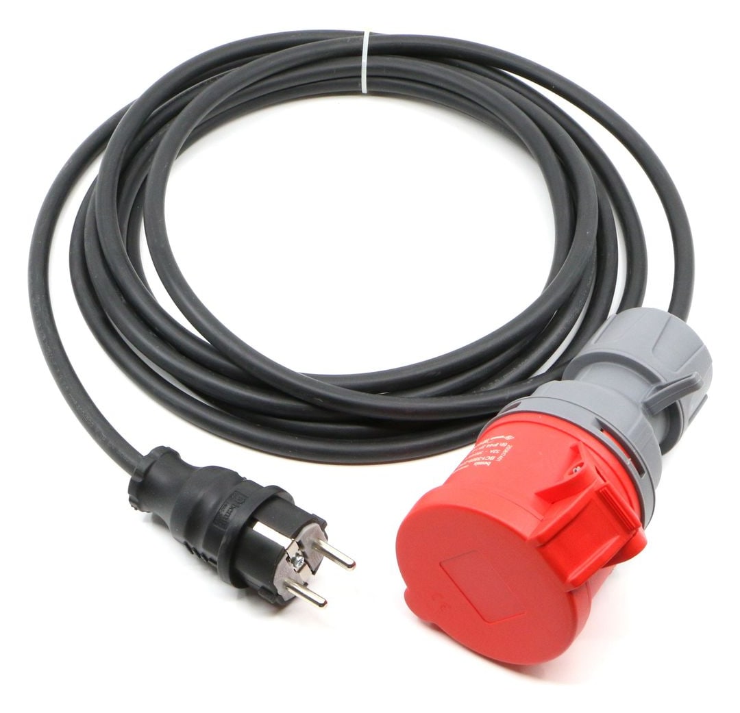 Seyyar Uzatma Kablosu (Cee Norm) · 5 m · 1/16A Plug → 5/32A Plug