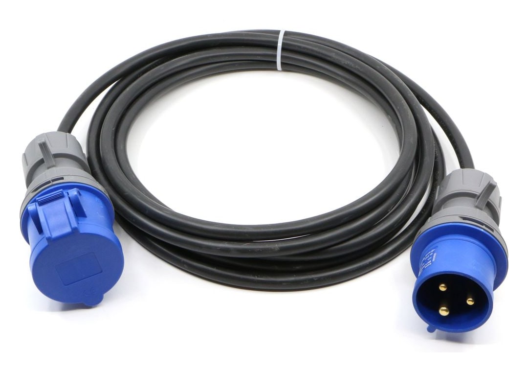 Seyyar Uzatma Kablosu (Cee Norm) · 10 m · 3/32A Plug → 3/32A Plug